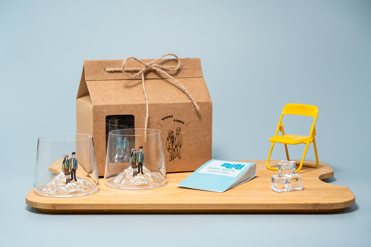 【似顏繪訂製款】富士山威士忌杯禮盒組|部分工作室