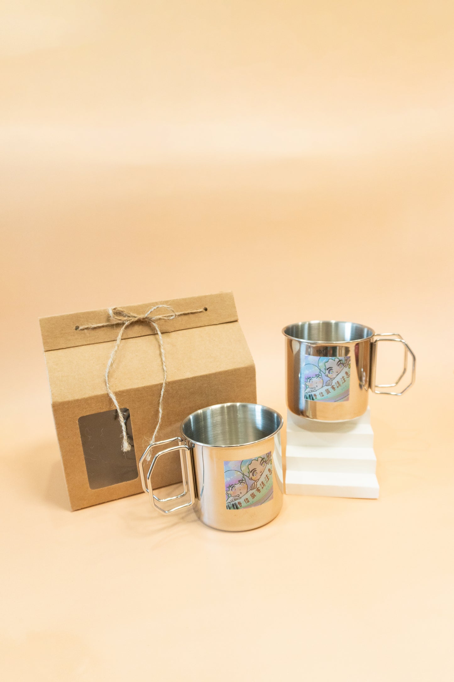 【來圖訂製款】露營用折疊鋼杯禮盒|部分工作室