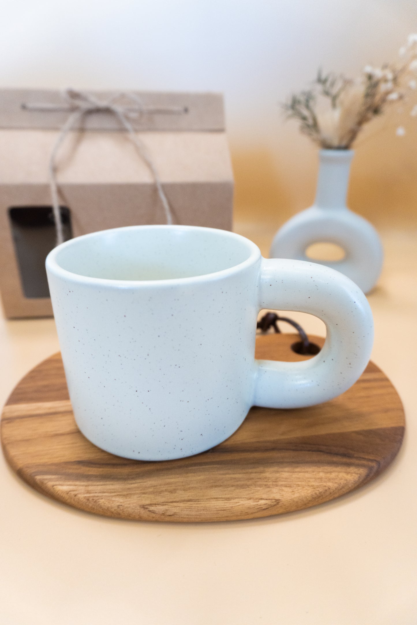 米黃細點胖胖手把馬克杯禮盒|部分工作室