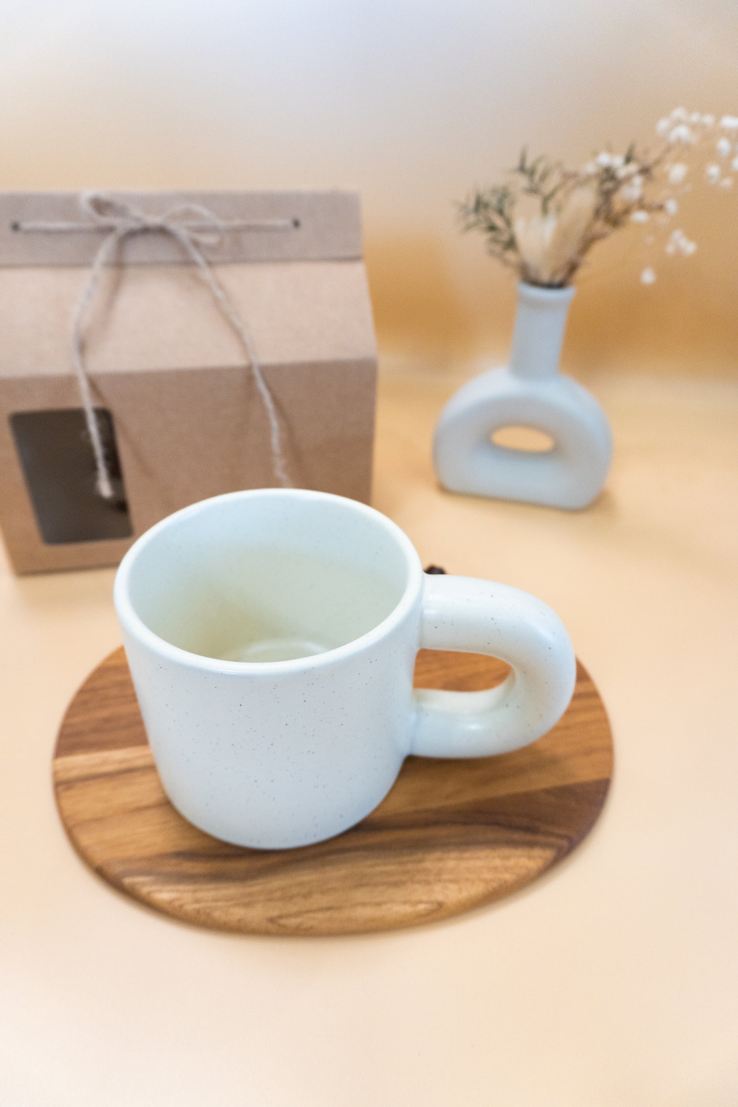 米黃細點胖胖手把馬克杯禮盒|部分工作室