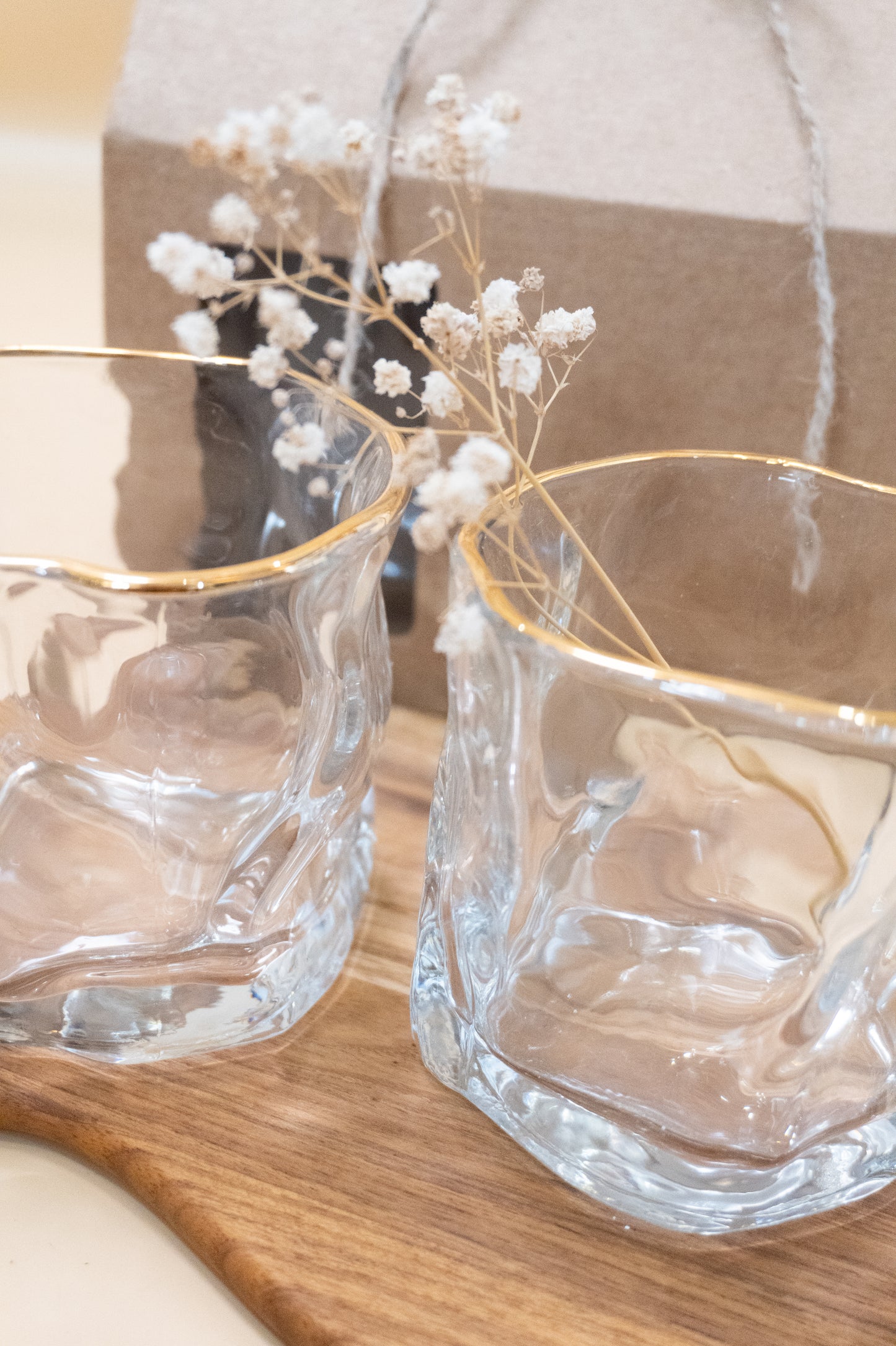 玻璃金邊扭扭對杯禮盒|部分工作室