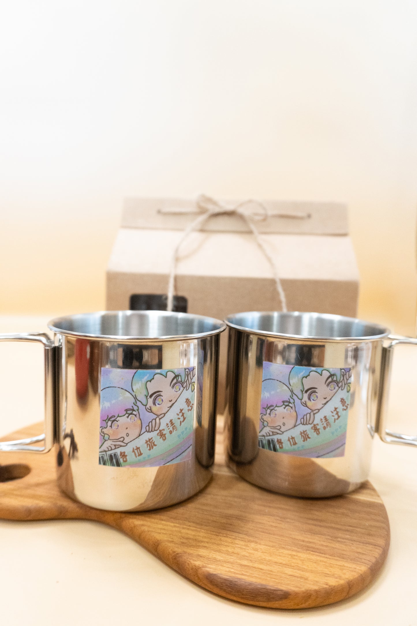 【來圖訂製款】露營用折疊鋼杯禮盒|部分工作室