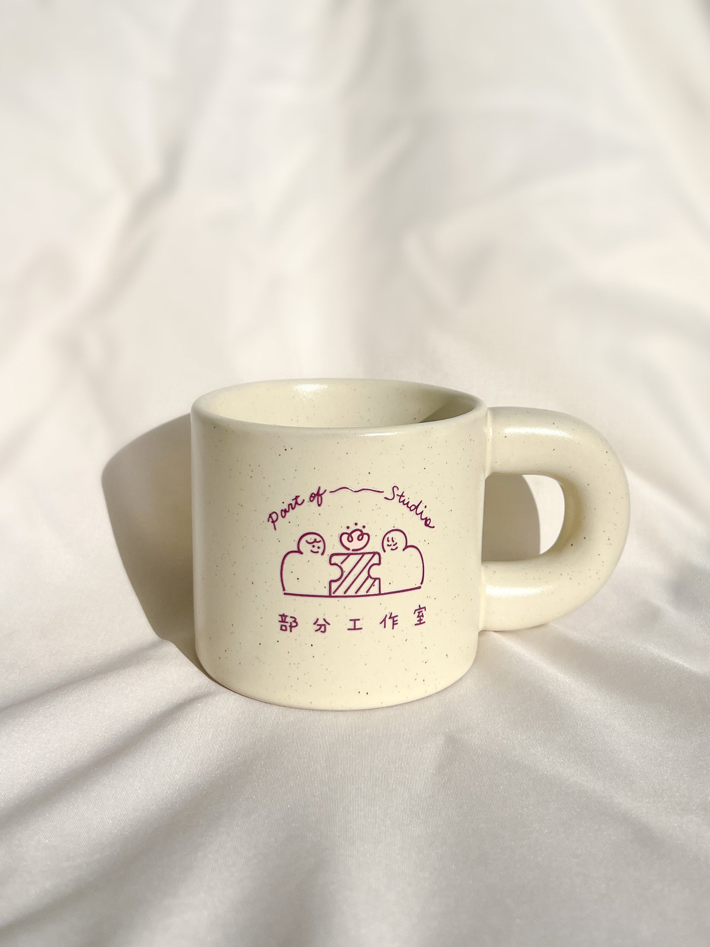 【來圖訂製款】米黃細點胖胖手把馬克杯|部分工作室