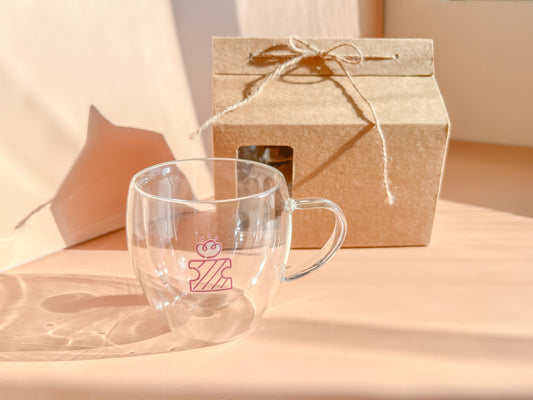 【來圖訂製款】雙層隔熱玻璃咖啡杯禮盒|部分工作室