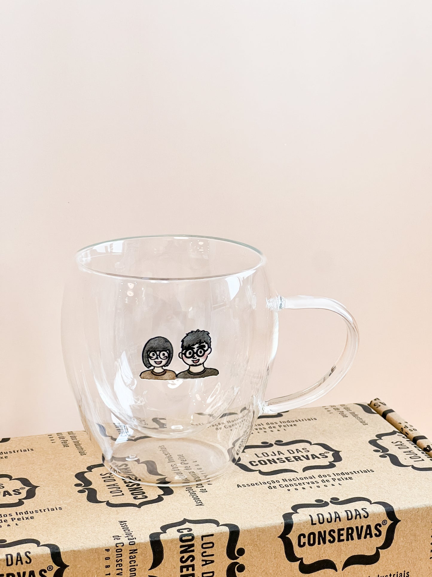 【似顏繪訂製款】雙層隔熱玻璃咖啡杯|部分工作室