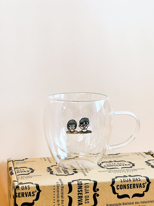 【似顏繪訂製款】雙層隔熱玻璃咖啡杯|部分工作室