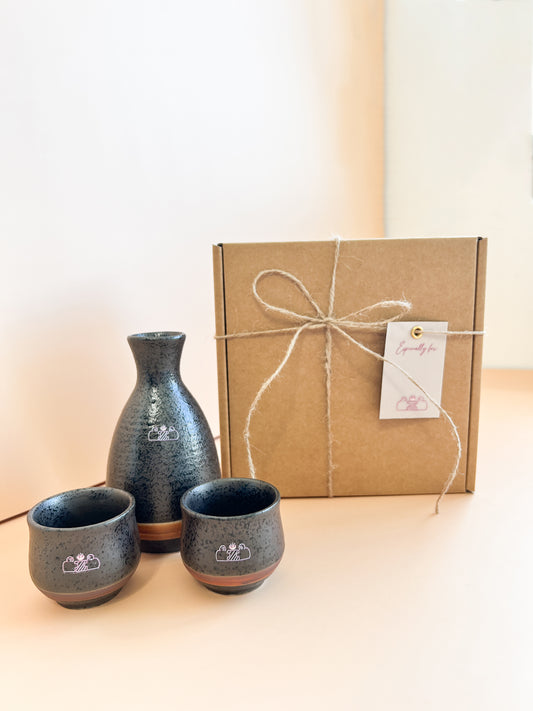 【來圖訂製款】日本製雙人對酌美濃燒清酒杯禮盒|部分工作室