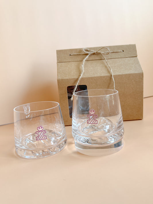 【來圖訂製款】富士山威士忌玻璃杯禮盒|部分工作室