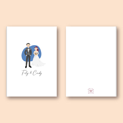 【附書約夾/戶政可用♡】自訂背景似顏繪結婚書約｜部分工作室