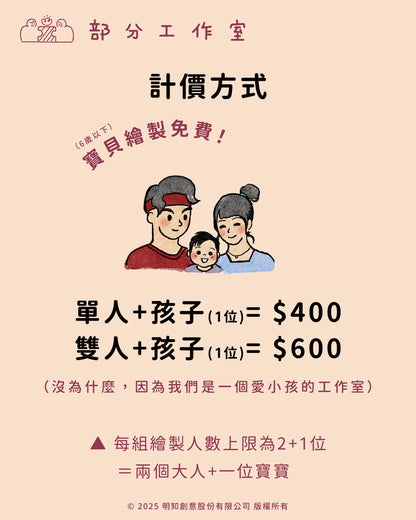 小人物似顏繪防水姓名貼｜部分工作室