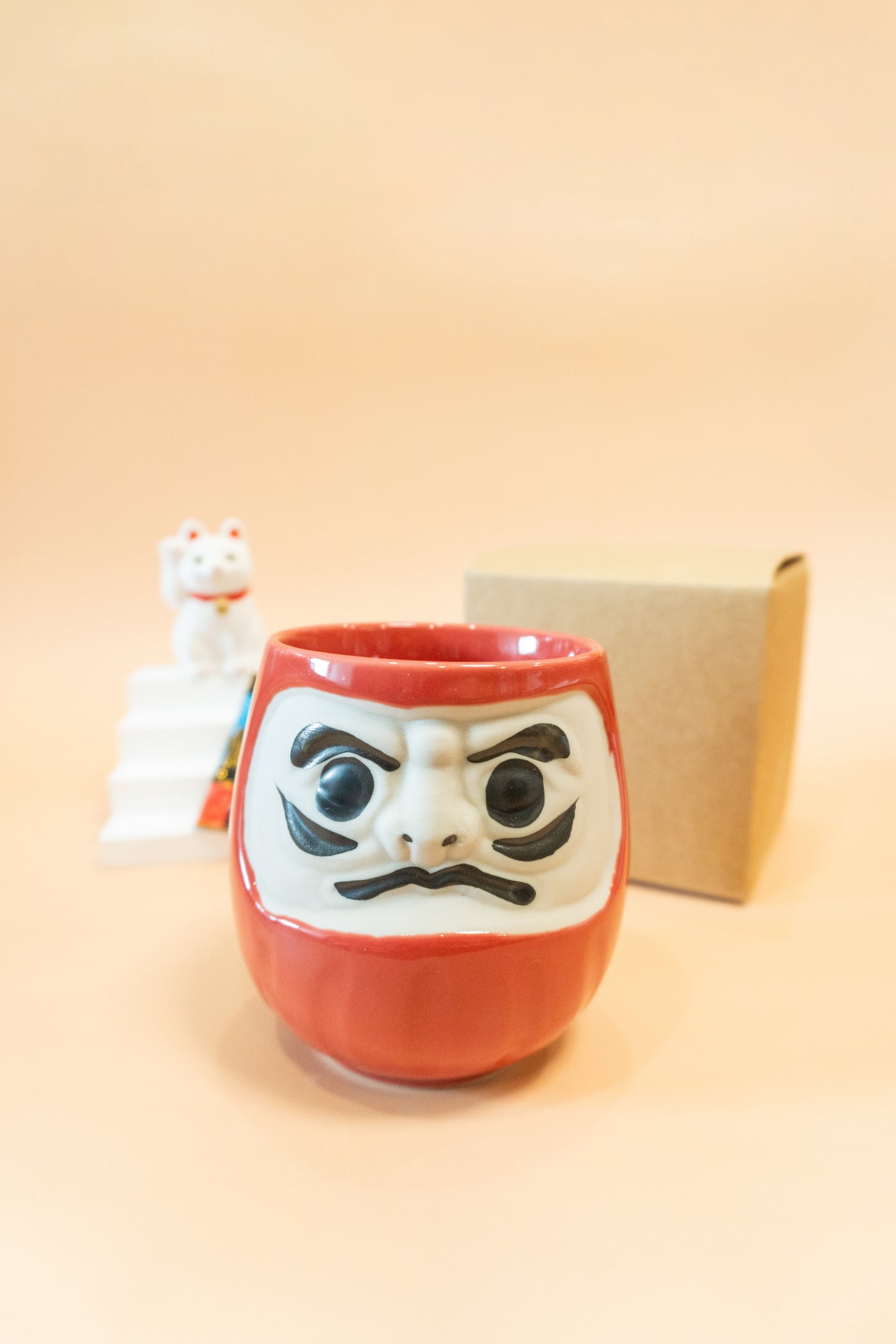 【純文字客製化】日本製｜祈願達摩美濃燒茶杯禮盒｜部分工作室