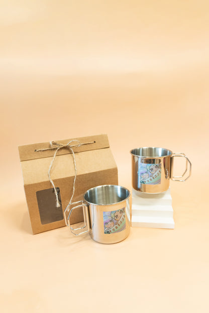 【來圖訂製款】露營用折疊鋼杯禮盒｜部分工作室