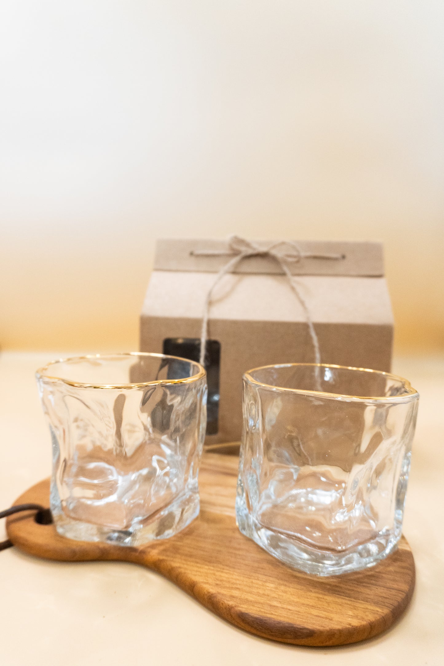 玻璃金邊扭扭對杯禮盒｜部分工作室