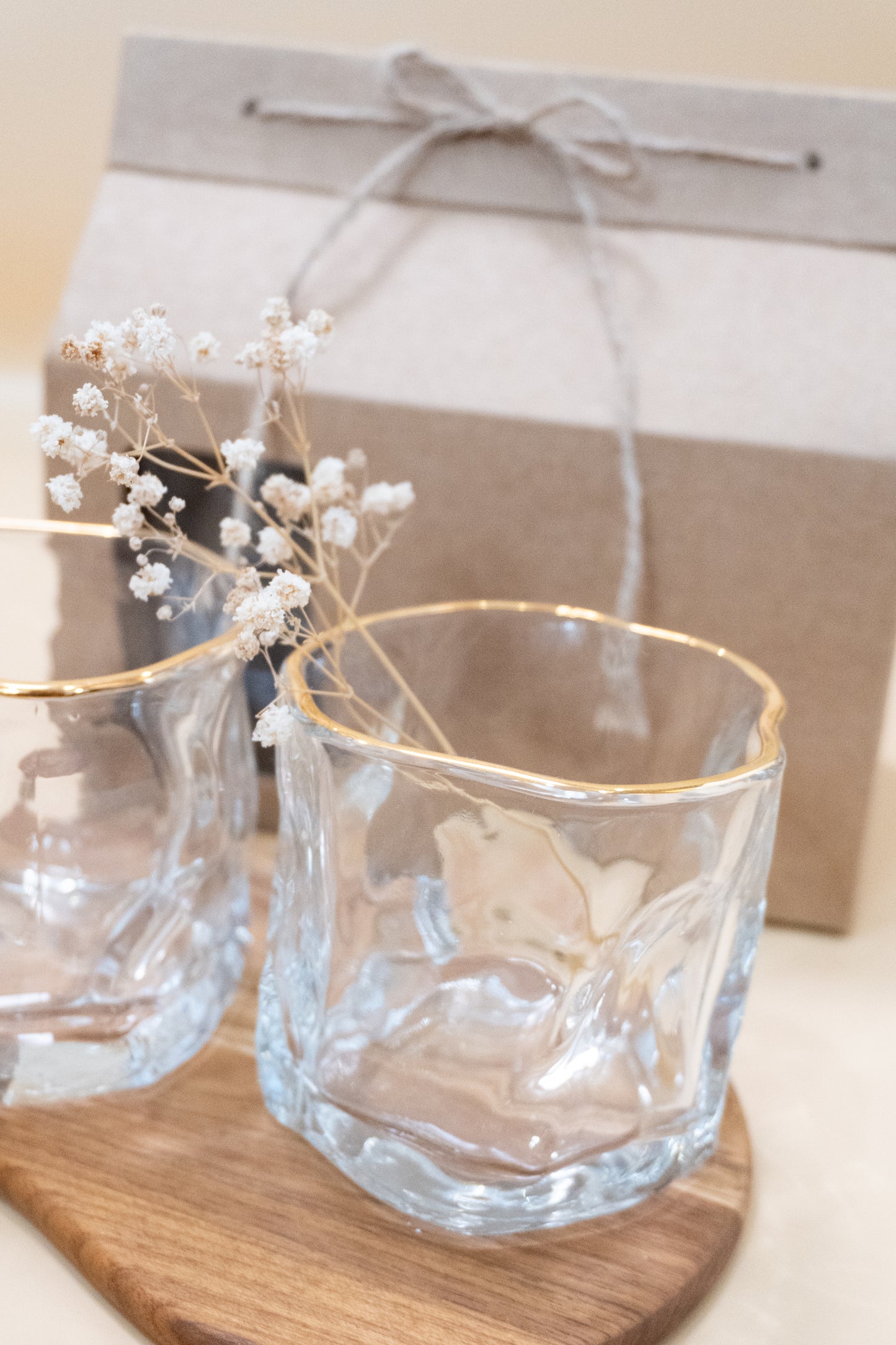 玻璃金邊扭扭對杯禮盒｜部分工作室