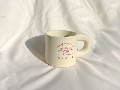 【來圖訂製款】米黃細點胖胖手把馬克杯禮盒｜部分工作室