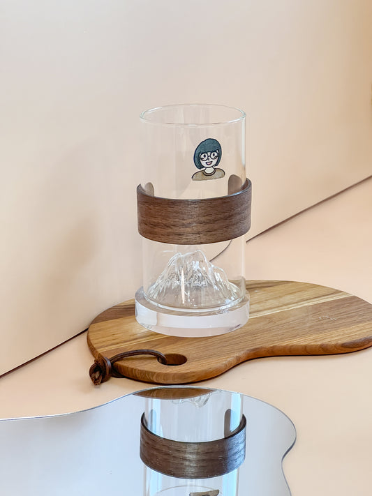 【似顏繪訂製款】富士山防燙玻璃咖啡杯｜部分工作室