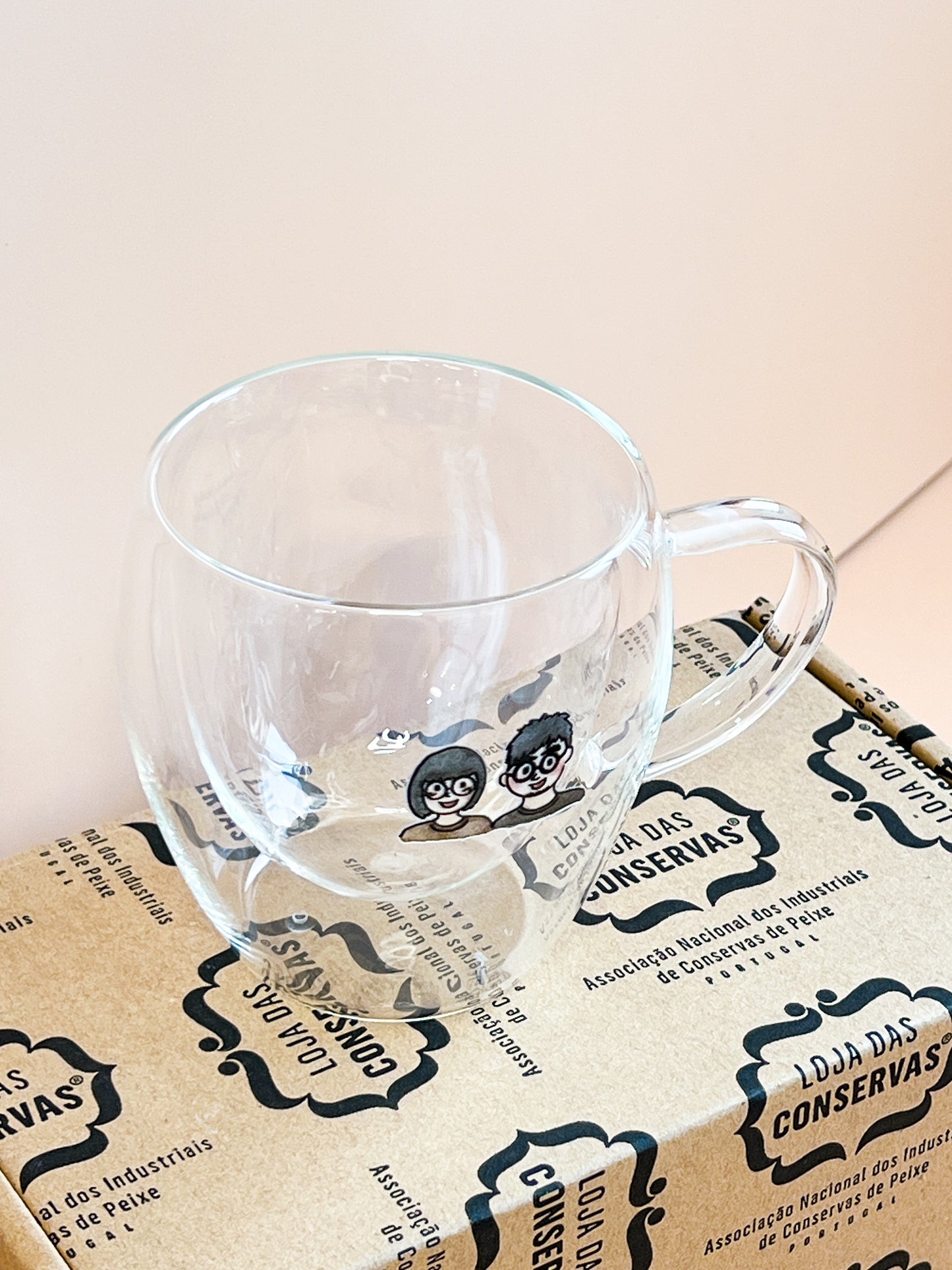 【似顏繪訂製款】雙層隔熱玻璃咖啡杯禮盒｜部分工作室