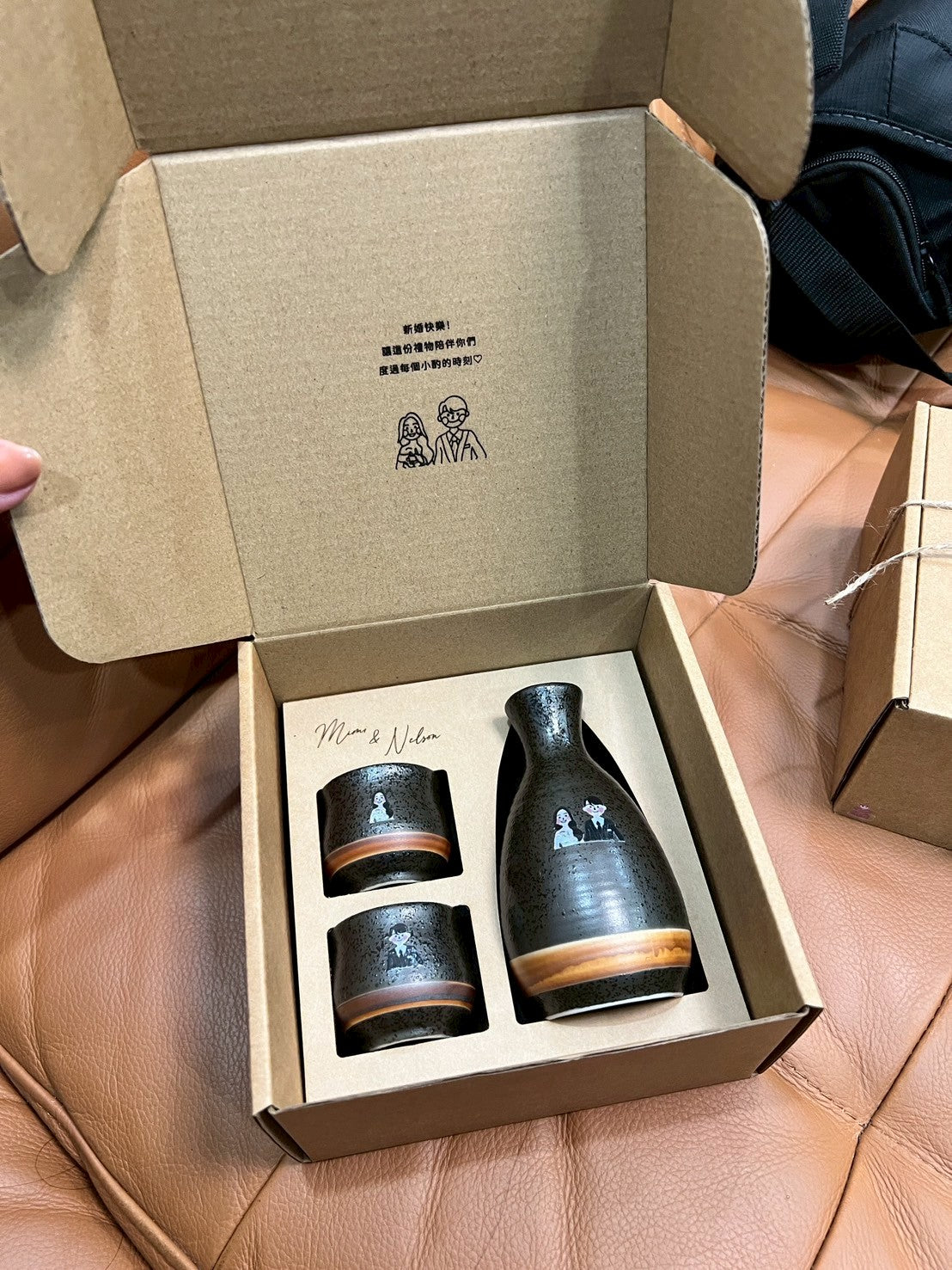 【日本製】客製化雙人對酌美濃燒清酒杯禮盒組｜部分工作室