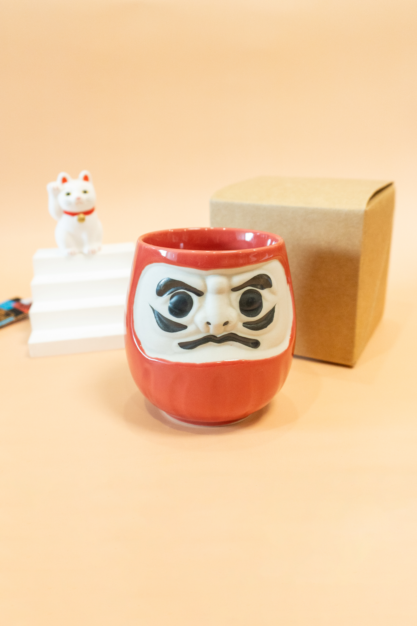 日本製｜祈願達摩美濃燒茶杯禮盒｜部分工作室